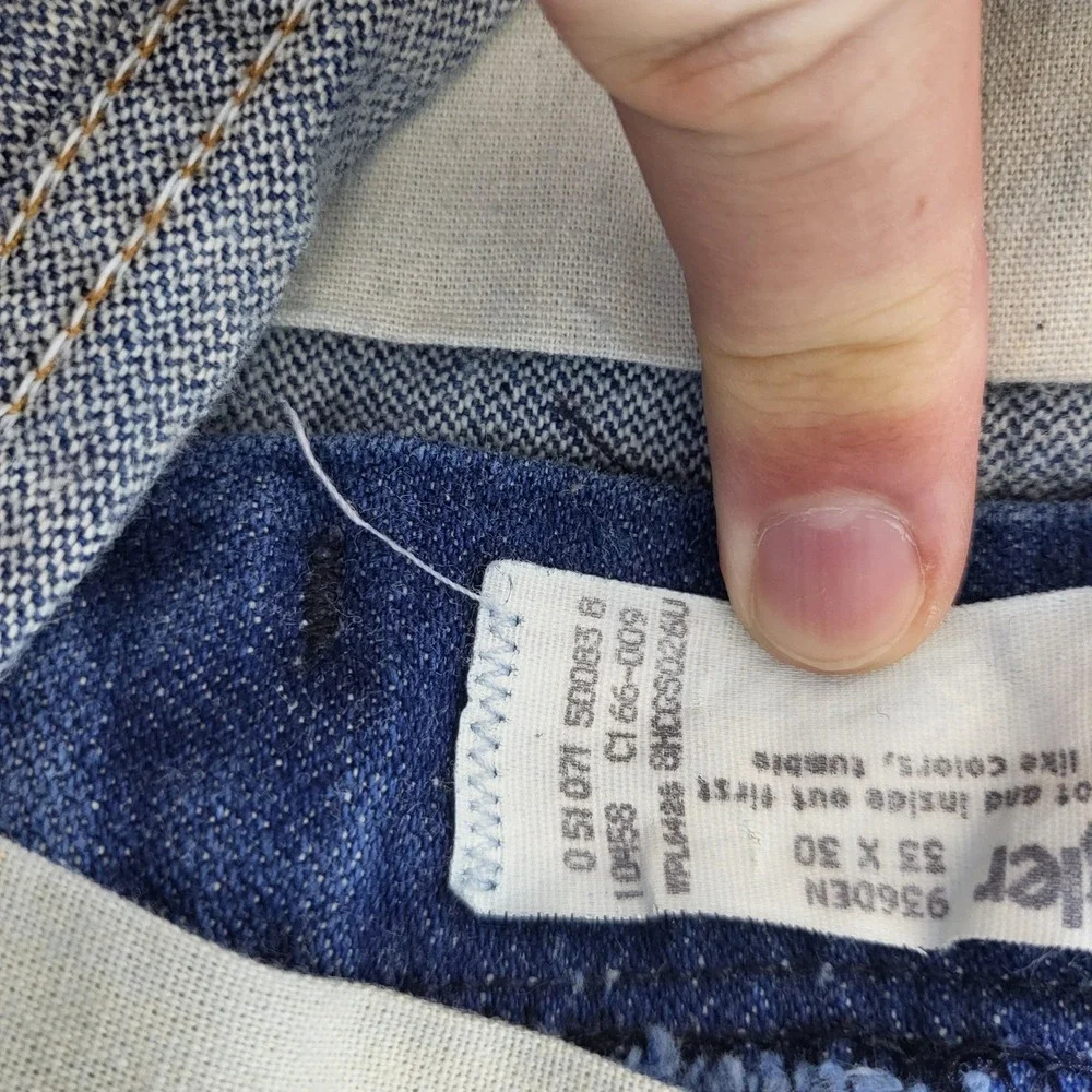 Vintage Wrangler Jeans‎ Straight Leg Blue Mens Size 33x30 Fits 30x28 USA Made